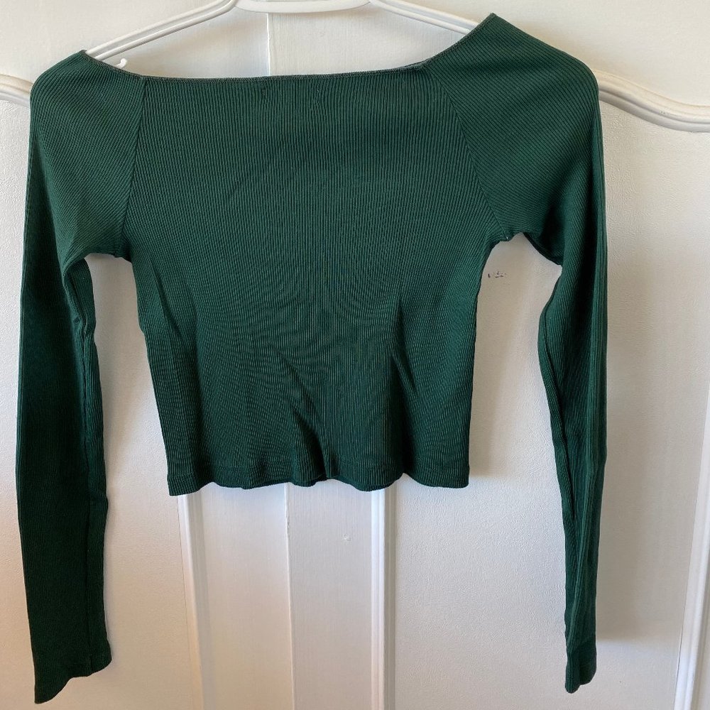 Green brandy off the shoulder top